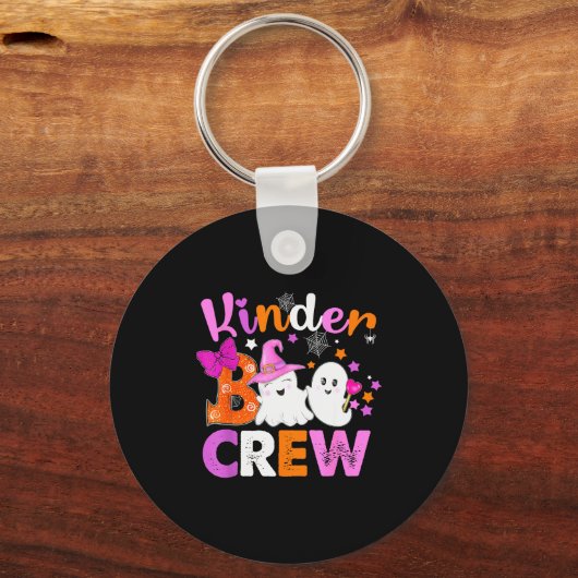 Kinder Boo Crew Kindergarten Teacher Kids Hallowee Sleutelhanger (Voorkant)