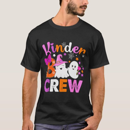 Kinder Boo Crew Kindergarten Teacher Kids Hallowee T-shirt (Voorkant)