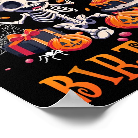Kinder Boo Het is mijn 3e verjaardag Halloween Ske Poster (Hoek)