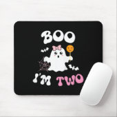 Kinder Boo Ik ben Twee Geest Tweede 2e Verjaardag Muismat (Met muis)