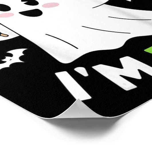 Kinder Boo Ik ben Twee Jaar 2e Verjaardag Jeugd Ha Poster (Hoek)