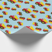 Kinder boogconstructiedumptruck cadeaupapier (Hoek)