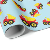 Kinder boogconstructiedumptruck cadeaupapier (Rol Hoek)