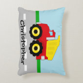Kinder boogconstructiedumptruck decoratief kussen (Voorkant(Verticaal))