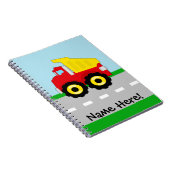 Kinder boogconstructiedumptruck notitieboek (Rechterzijde)