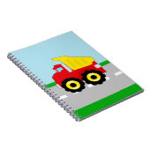 Kinder boogconstructiedumptruck notitieboek (Rechterzijde)