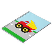 Kinder boogconstructiedumptruck notitieboek (Linkerzijde)