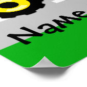 Kinder boogconstructiedumptruck poster (Hoek)