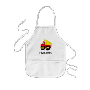 Kinder boogconstructiedumptruck schort