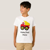 Kinder boogconstructiedumptruck t-shirt (Voorkant volledig)