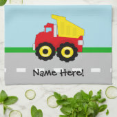 Kinder boogconstructiedumptruck theedoek (Gevouwen)