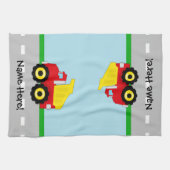 Kinder boogconstructiedumptruck theedoek (Horizontaal)