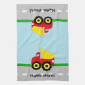 Kinder boogconstructiedumptruck theedoek (Verticaal)