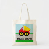 Kinder boogconstructiedumptruck tote bag (Voorkant)