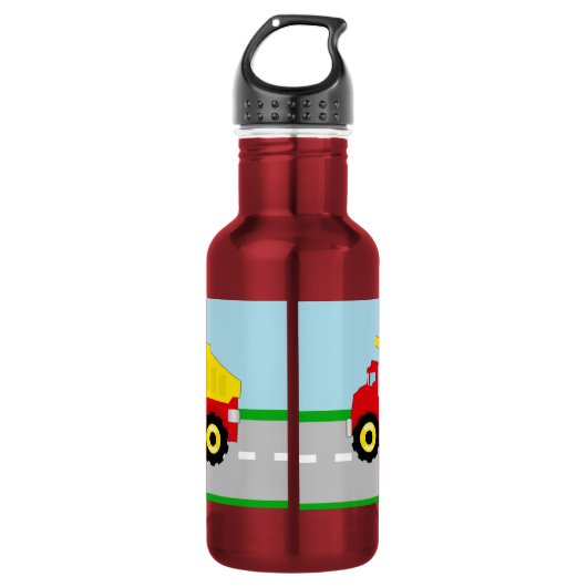 Kinder boogconstructiedumptruck waterfles  (Voorkant)