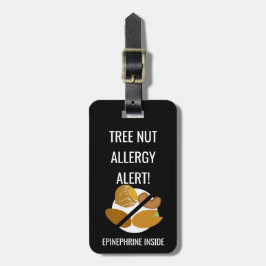 Kinder boom Nut Allergy Alert met Epinefrine Afbee Bagagelabel