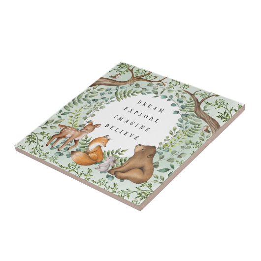 Kinder boomdieren neurserie tegeltje (Zijkant)