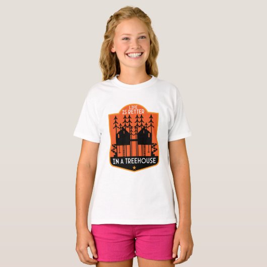 Kinder boomhutten t-shirt (Voorkant volledig)