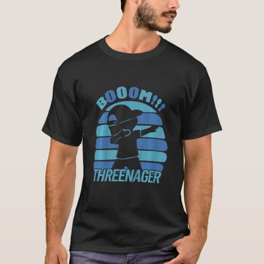Kinder Booom Threenager Verjaardag 3 jaar T-shirt (Voorkant)