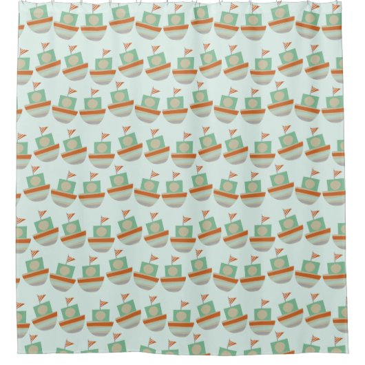 Kinder bootboten Tug Boats Nauze Douchegordijn (Voorkant)