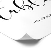 Kinder bord voor de ontvangst van tafelbruiloft poster (Hoek)