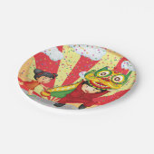 Kinder Borden met gestreken fijn papier Papieren Bordje (Gekanteld)