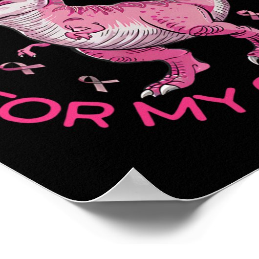 Kinder borstkanker Bewustzijn Ik Draag roze voor m Poster (Hoek)