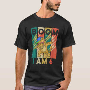 Kinder borstkat 6 jaar oud Happy 6th Birthday T-shirt