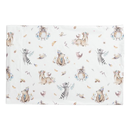 Kinder bosrijke dierlijke Kussenslopen (Achterkant)