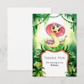 Kinder bosslang jarig bedankkaart (Voorkant / Achterkant)