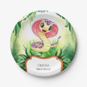 Kinder bosslang jarig papieren bordje (Voorkant)