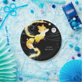 Kinder bosvos jarig papieren bordje