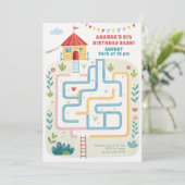 Kinder Bounce Bash, Speel Verjaardag Kaart (Staand voorkant)