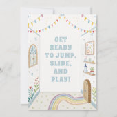 Kinder Bounce Bash, Speel Verjaardag Kaart (Achterkant)