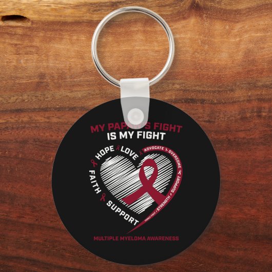 Kinder Bourgondische bloedkanker papaw multipel my Sleutelhanger (Achterkant)