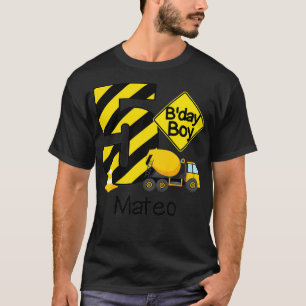 Kinder bouw 5e verjaardag Mateo Boys 5 jaar T-shirt