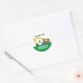 Kinder bouwdozen van de opgraver ronde sticker (Envelop)