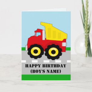 Kinder bouwkaart Dumpruck Birthday Card Kaart