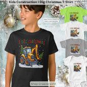 Kinder bouwkunst graaft kerst t-shirt