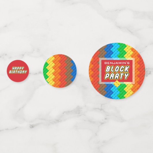 Kinder bouwsteen partij Speelgoed bouwstenen Confetti (Voorkanten)