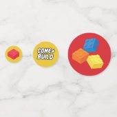 Kinder bouwsteen partij Speelgoed bouwstenen Confetti (Achterkanten)