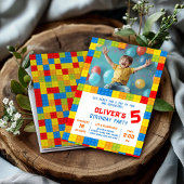 Kinder bouwsteen Verjaardag Kaart