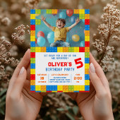 Kinder bouwsteen Verjaardag Kaart