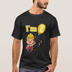 Kinder bouwvakker bouwer ik ben 2 twee seconden t-shirt