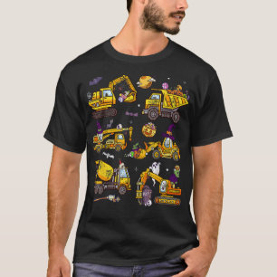 Kinder bouwvoertuig Halloween graafmachine Todd T-shirt