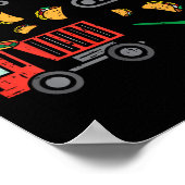 Kinder bouwvrachtwagen Bulldozer Cinco de Mayo Ki Poster (Hoek)