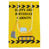 Kinder bouwwagens Aangepaste boys Birthday Medium Cadeauzakje (Achterkant)