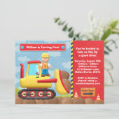 Kinder bouwwedstrijd Birthday party Kaart (Staand voorkant)