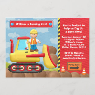 Kinder bouwwedstrijd Birthday party Kaart