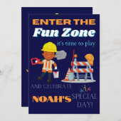 Kinder bouwwerkzaamheden + Vervroeging van dagen Kaart (Voorkant / Achterkant)